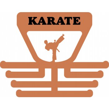 Slavnostní chvíle Věšák na medaile Karate