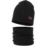 Chlapecký komplet čepice + nákrčník Frizer černý – Sleviste.cz