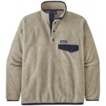 Patagonia Lightweight Synch Snap-T Pullover Men Oatmeal Heather w/Smolder Blue béžová – Zboží Dáma