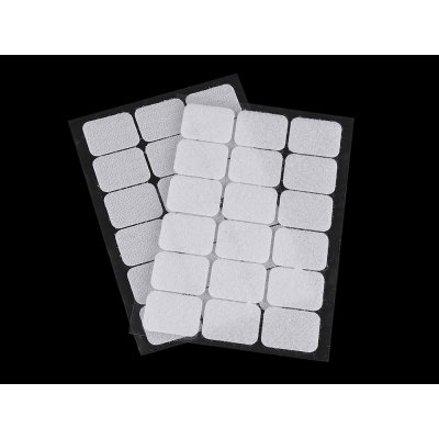 Suchý zip samolepicí obdélníčky 25x32 mm Varianta: 1 bílá, Balení: 1 karta – Zboží Dáma