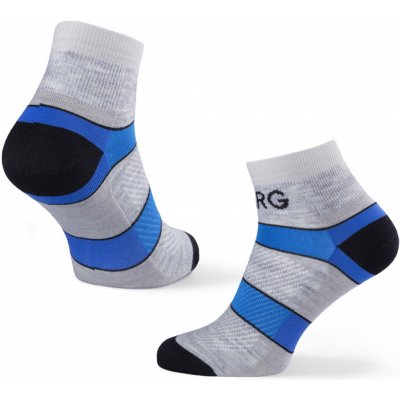 Warg Trail pánské ponožky Low Wool šedá/modrá
