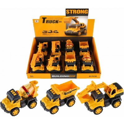 Teddies Auto stavební nákladní kov/plast 13cm na setrvačník 4 druhy – Zbozi.Blesk.cz