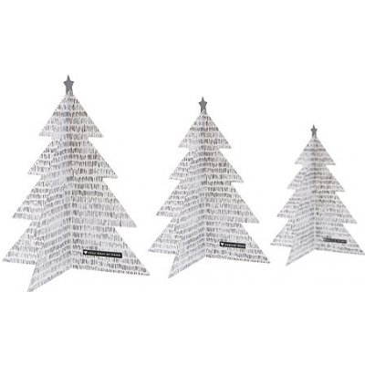 Bastion Collections Xmas TREE ČÁRKY set 3 stromků 25,20a15cm TM-XMASTREE-ASS-001 – Zboží Mobilmania