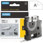 Páska Dymo Rhino bužírky, 6mm (18051) bílá, černý tisk, 1,5m – Zboží Živě