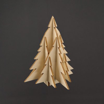 Amadea Dřevěný strom 3D rozložený 11 cm český výrobek