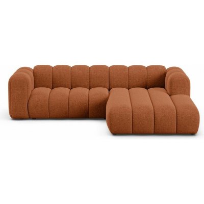 Micadoni Lupine rohová pohovka červená/oranžová trojmístná – Zboží Mobilmania