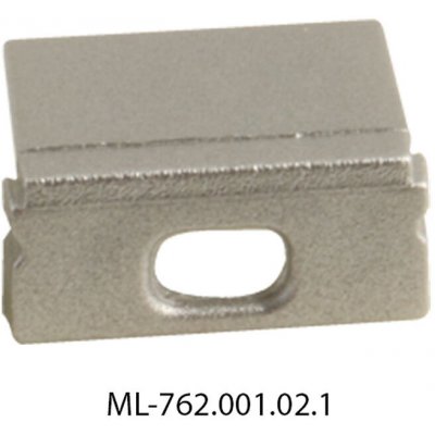 ML-762.001.02.1 Koncovka pro PG s otvorem, stříbrná barva, 1 ks – Zboží Mobilmania