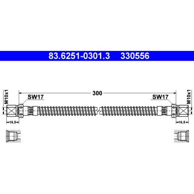 Brzdová hadice ATE 83.6251-0301.3