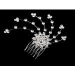 Hřeben do vlasů s broušenými kamínky hand made - crystal – Sleviste.cz