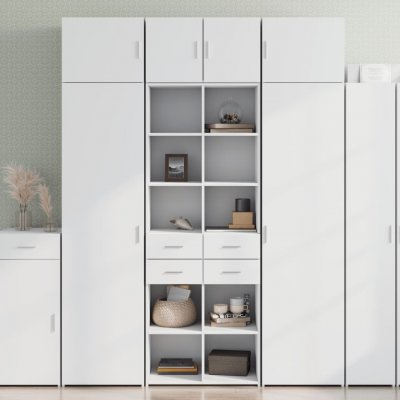 vidaXL Skříň highboard bílá 70 x 42,5 x 185 cm kompozitní dřevo – Zboží Dáma