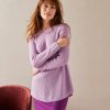 Dámský svetr a pulovr Blancheporte Rozšířený pulovr z anglického úpletu lila