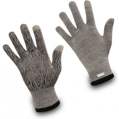 Exquisiv Merino rukavice City Walk Rider Touchscreen , šedá/černá