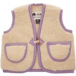 Vlnka dětská vesta z ovčí vlny s knoflíky fialová – Zboží Dáma
