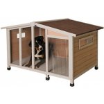 Kerbl Bouda pro psa dřevěná s průhlednou stěnou OVERVIEW 134 x 92 x 82 cm – Sleviste.cz