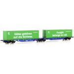 Mehano Dvojitý kontejnerový vůz Sggmrss'90 ERMEWA DB CARGO H0 28398 – Hledejceny.cz