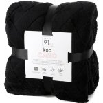 Mybesthome přehoz na křeslo mikrovláknový pléd CAROL černá 70 x 160 cm – Zboží Dáma