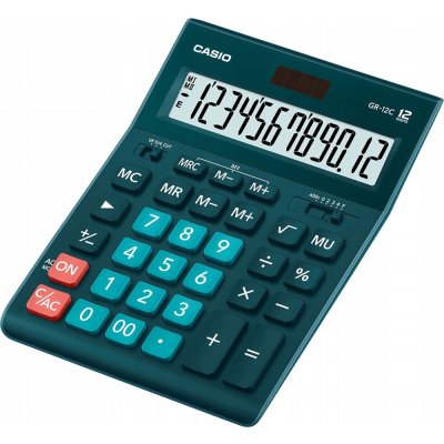 Casio Kancelářská kalkulačka GR-12C-DG zelená