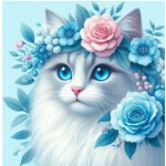 NORIMPEX Diamantové malování Kočka s věnečkem 30 x 40 cm – Hledejceny.cz