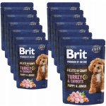 Brit Premium by Nature Dog Puppy & Junior Fillets in Gravy with Turkey & Carrots 85 g – Zboží Mobilmania