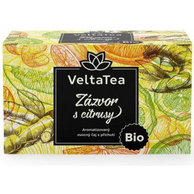 Velta Tea Bylinný čaj VeltaTea zázvor s citrusy bio 20 x 2 g – Zbozi.Blesk.cz