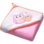 BabyOno Osuška velur s kapucí 100x100 cm růžová – Zboží Dáma