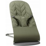 BabyBjörn lehátko Bouncer Bliss Dark green Woven Petal, tmavě šedá konstrukce – Zboží Dáma