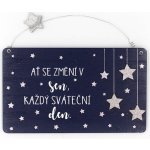 Nekupto Vánoční dřevěná dekorace cedulka Ať se změní v sen každý sváteční den 20 x 12 cm – Hledejceny.cz