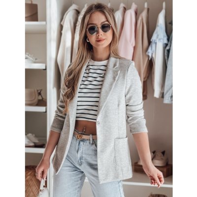 DStreet dámské sako SVĚTLE ŠEDÁ – Zboží Dáma