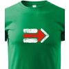 Dětské tričko Canvas dětské tričko Turistická šipka červená, zelená