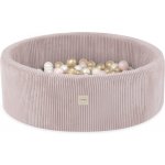 Plush Nest suchý bazén kulatý manšestr světle růžový 90 x 30 cm + 200 míčků – Hledejceny.cz