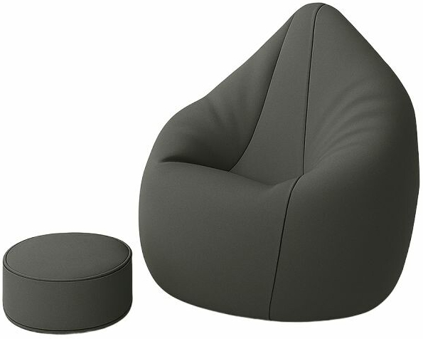 Mekem sedací vak Super 5XL obj. 550 L s podnožkou, mat.Nylon, barva světle šedá