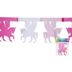 Girlanda papírová barevná 3 m Jednorožec 374631 – Zboží Mobilmania