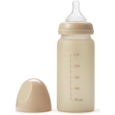 Elodie Details skleněná kojenecká láhev Pure Khaki 250ml