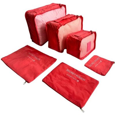 Bertoo Cestovní organizéry do kufru sada 6 ks červené – Zboží Dáma