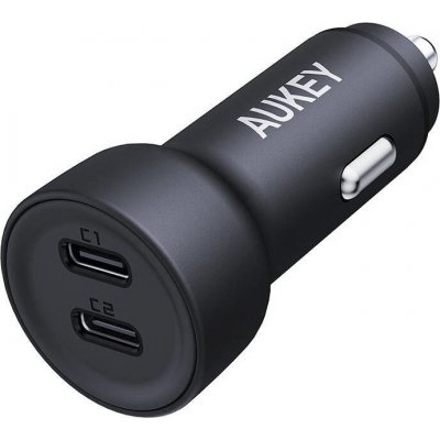 Wall charger Aukey CC-Y23, 2xUSB-C, 65W (black) – Zboží Živě