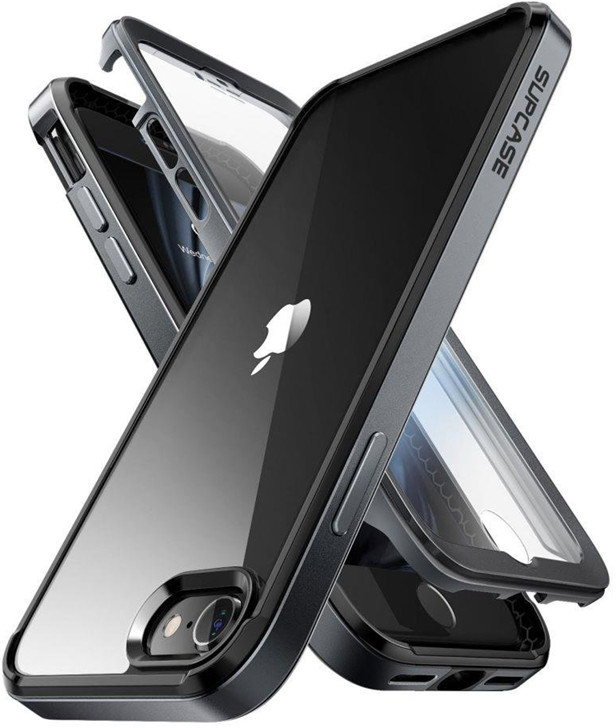 Pouzdro AppleMix SUPCASE UB Edge Apple iPhone 7 / 8 / SE 2020 / SE 2022 + ochranná fólie - odolné - černé