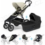 Thule Set 5v1 Urban Glide 4-wheel Soft beige 2024 + korbička Black + pláštěnky + ochranná síť – Zboží Dáma