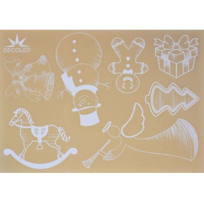DECOLED Vánoční samolepky na okna A3 symboly – Sleviste.cz