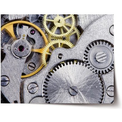 Sablio Plakát Hodinový strojek - 60x40 cm – Hledejceny.cz