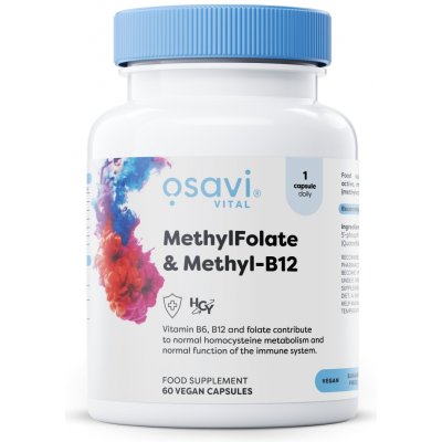 Osavi MethylFolate & Methyl B-12 120 veganských kapslí – Hledejceny.cz