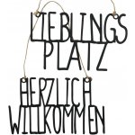 Boltze Dekorativní cedule Lieblingsplatz/Herzlich Willkommen, různé druhy, 1 ks – Hledejceny.cz