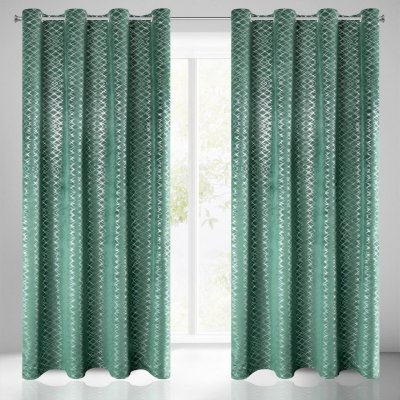Design 91 ZATEMŇOVACÍ ZÁVĚS NA KROUŽCÍCH MOLY 140X250 CM ZELENÁ – Hledejceny.cz
