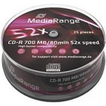 MediaRange CD-R 700MB 52x, spindle, 25ks (MR201) – Hledejceny.cz