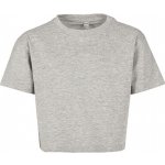 Build Your Brand dívčí crop top šedý melír – Zboží Dáma