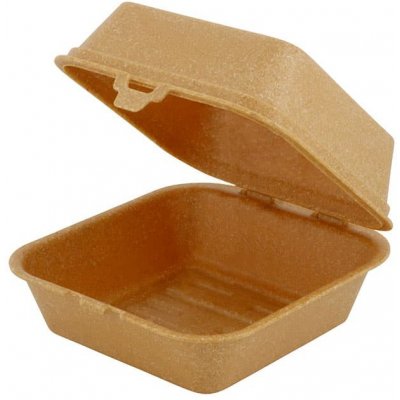 Gastro obaly RE- burger box / znovu použitelný 16x15xx8,5 cm karamel-hnědý (min. počet 60ks)