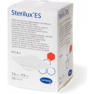 Sterilux ES Kompresy z gázy 13/8vr. 7,5 x 7,5 cm 100 ks – Hledejceny.cz