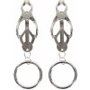 SM, BDSM, fetiš Taboom Butterfly Clamps with Ring Silver