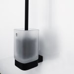 Nimco Kibo WC štětka nástěnná s držákem bílá keramika černý mat Ki-14094KN-HR-90 – Hledejceny.cz