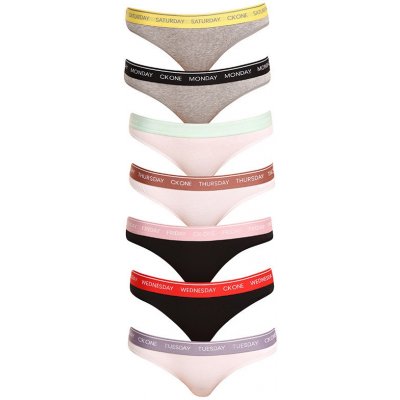Calvin Klein 7PACK dámské kalhotky CK ONE vícebarevné QF5938E1VD Bílá – Zboží Dáma