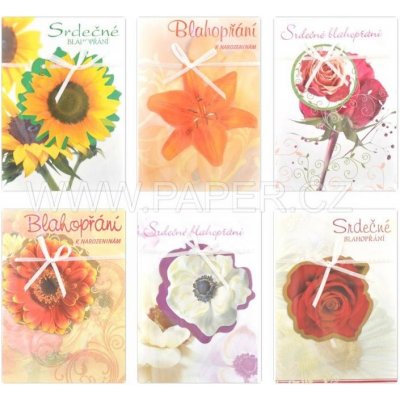 Blahopřání srdečné - glitry WB4 MIX – Zboží Mobilmania